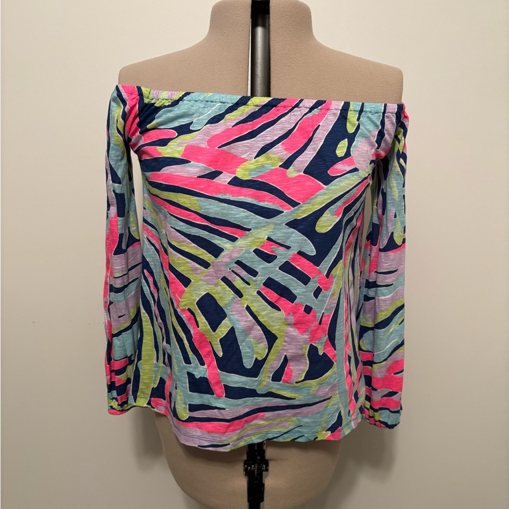 Lily Pulitzer Enna indigo sea top